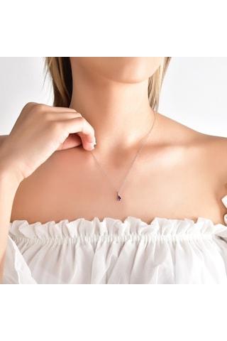 Ariş Pırlantalı Damla Safir Kolye