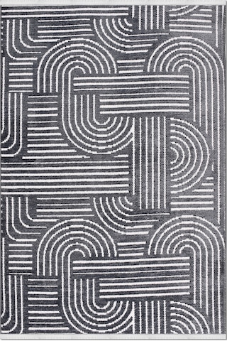 Revna Antrasit Yıkanabilir Halı Kaydırmaz Tabanlı Pamuk Dokuma Salon Mutfak Koridor İçin Antrasit