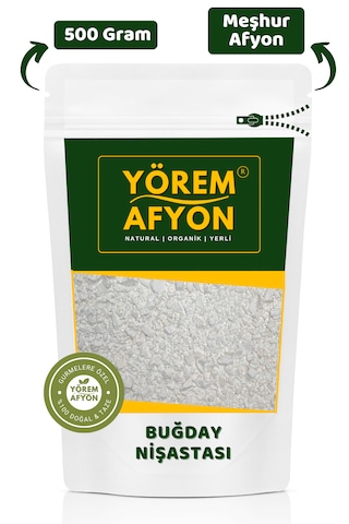 Yörem Afyon Meşhur Afyonkarahisar Güneşte Kurutulmuş Ev Tipi Taneli Buğday Nişastası 500gr.
