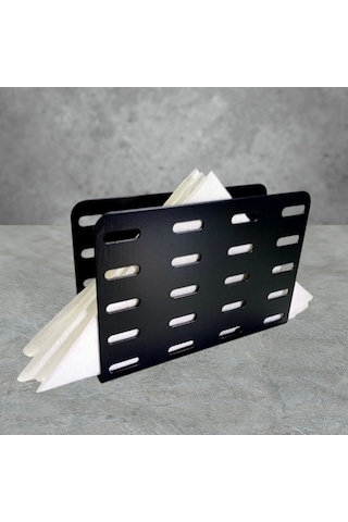 Glare Peçetelik Hasır Desen Mat Siyah Siyah