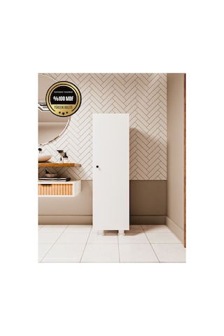 Elox Banyo Dolabı Raflı Farklı Tasarım Beyaz