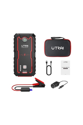 Utrai Jstar One 22000 mAh 2000A Jump Starter Taşınabilir Akü Takviye Cihazı + Çanta + Pusula + Powerbank + Led Lamba