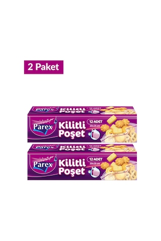 Kilitli Buzdolabı Poşeti Küçük Boy 12'li 20 X 25 Cm İkili Set