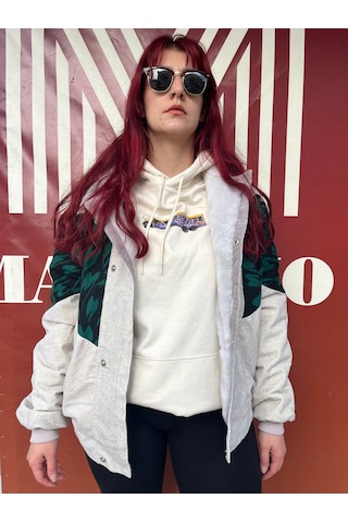Unisex Aztek Retro Bomber Oversize Desenli Vintage Ceket Gksb4 Çok Renkli