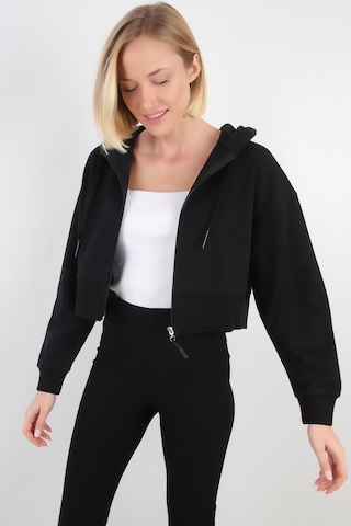 Alexandergardı Kapüşonlu Crop Hırka B21-36300 Siyah