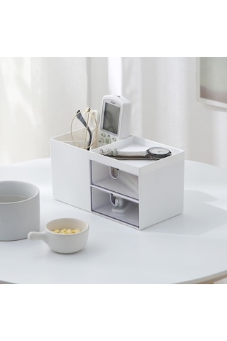 Unimarket Nordic Stil Çok Fonksiyonlu Plastik Kalem Tutucu Masası Organizatör Kozmetik Saklama Kutusu Masaüstü Çekmece Depolama Sundries Organizatör Saklama Kutuları Ve Bidon M3y88l