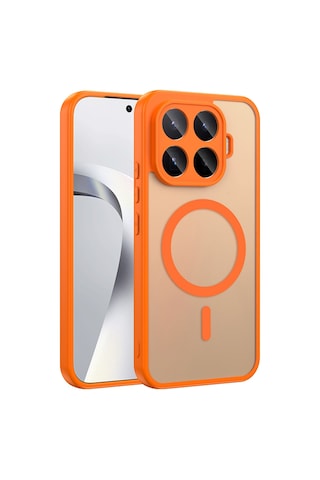 Gpack Xiaomi 17t Pro Kılıf Babet Magsafe Kablosuz Şej Şarj Özellikli Silikon Turuncu