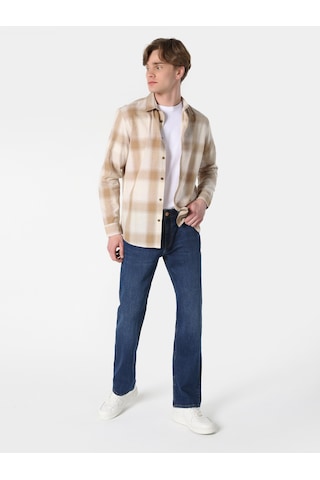 Colin's Regular Fit Çizgili Bej Erkek Uzun Kol Gömlek CL1062628_Q1.V1_BEI
