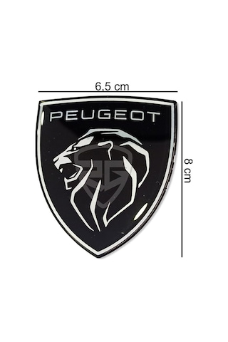 Peugeot Logo Yeni Arma 3D Oto Damla Silikon Sticker Yapıştırma