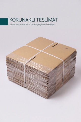 5 Adet 30x25x20 Cm E-ticaret Ve Taşıma Kolisi Bc Dalga Çift Oluklu Kraft Koli Dayanıklı Kargo Kolisi 1