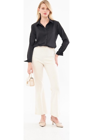 Klasik Saten Gömlek Siyah Siyah