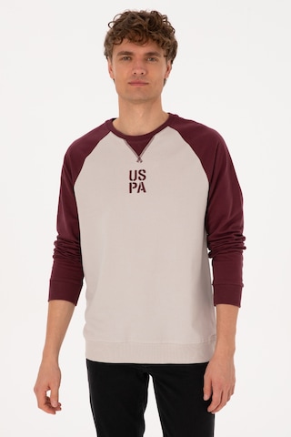 U.S. Polo Assn. Erkek Bisiklet Yaka Regular Fit Bordo İnce Sweatshirt 50315420-VR177