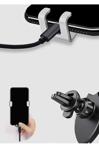 Thentech Klima Izgaralarına Uyumlu Tüm Modellere Uygun Telefon Sabitleyici Siyah