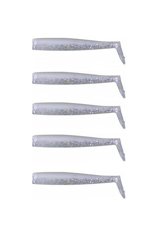 Sandeel Pearl Silver 10cm 7gr Levrek Silikonu 5 Adet