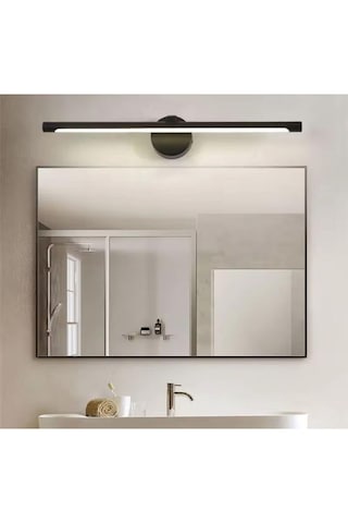 Teknozeel Modern Dekoratif Led Günışığı Duvar Ayna Resim Aplik Aydınlatma 38cm Eskitme Pil Dahildir Siyah
