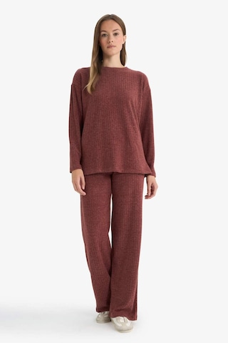 Defacto Straight Fit Düz Paça Selanik Kumaş Pantolon E9910ax25wnbr330 Bordo-br330