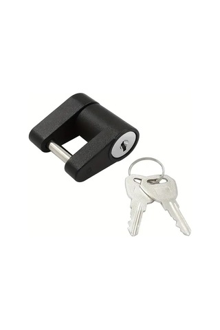 Elmpaly Siyah Ağır Çelik Çekiş Kancası Kilit 2.54 Cm Anahtarlı Traktör Römork Kilit