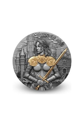 Agakulche Joan Of Arc Altın Kaplama Ngc Sertifikalı Gümüş Sikke Coin
