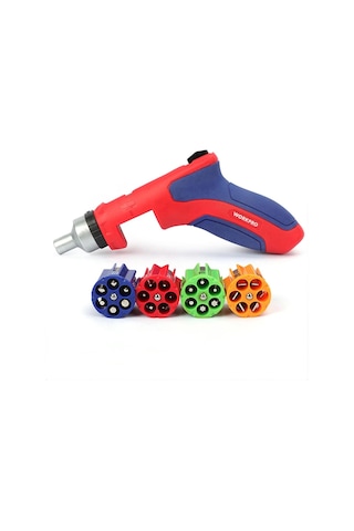 Workpro Wp221048 24 Parça Profesyonel Cr-v Kabzalı Cırcırlı Bits Tornavida Seti + Kemer Askılı Bez T