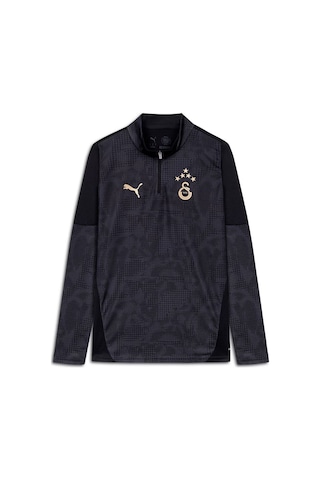 Puma Galatasaray 25/26 A Takım 1/4 Fermuarlı Uzun Kollu Antrenman Üst Forma Siyah