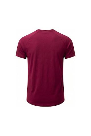 Genius Store 2'li Paket Erkek Spor Tişört Pamuklu Esnek Günlük Kullanıma Uygun Premium Rahat Kalıpt-shirt Haki-bordo