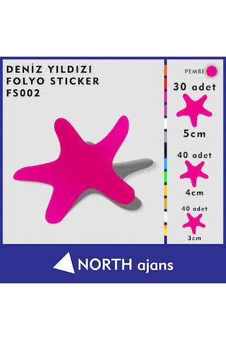 Deniz Yıldızı Folyo Duvar Sticklerı Pembe
