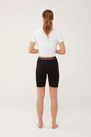 U.S. Polo Assn. Kadın Siyah Kısa Tayt 16607 Siyah
