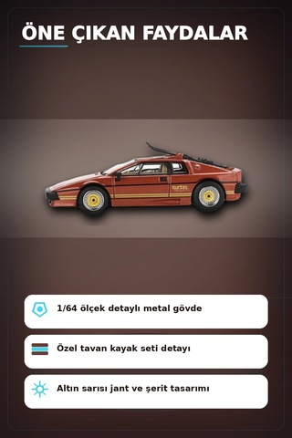 Blister Paketli 1/64 Ölçek Lotus Esprit Turbo Diecast Model Araba - For Your Eyes Only Bx-313362