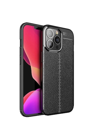 Apple Uyumlu iPhone 14 Pro Tchs Niss Silikon Kılıf-siyah Siyah