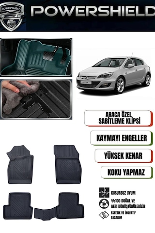 Powershıeld Opel Astra J Kasa Hatchback 2009 Sonrası Araca Özel Premium 5d Havuzlu Oto Paspas Takımı