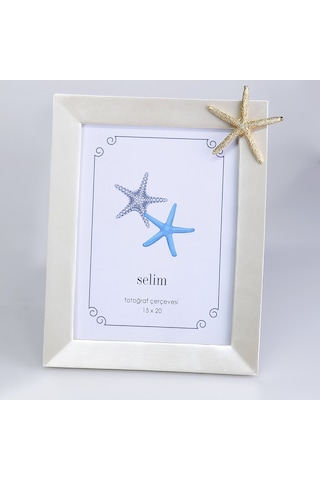 Selim 15 x 20 CM Deniz Yıldızı Çerçeve İnci Altın