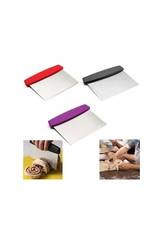 Ams Net Çelik Hamur Kesici Kazıyıcı Pasta Kek Dekorasyon Spatula Aleti Karışık