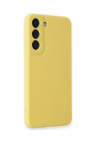 Samsung Galaxy Uyumlu Galaxy S23 Kılıf Nano İçi Kadife Silikon - Sarı 1