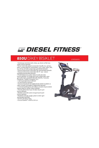Diesel Fitness 850u Profesyonel Dikey Kondisyon Bisikleti