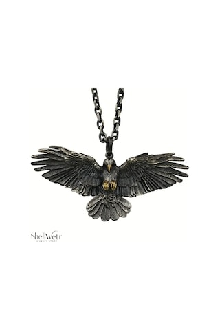 Eagle Spirit 925 Ayar Gümüş Zincir Kartal Unisex Kolye Gümüş