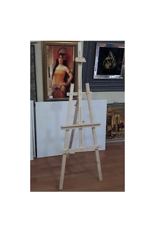 Şövale Ayaklı Ayarlanabilir Resim Şövalesi 175 Cm 1. Sınıf Çam Tüm Tuval Boyutları Için Tt00110