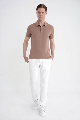 Efor Slim Fit Modal Kumaş Vizon Çıtçıtlı Polo Yaka Tişört Ts 923