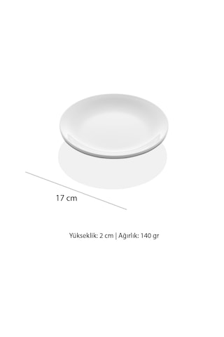 Alezy 584 Göreme Melamin Termostar Ent Servis Tabak 17 Cm Beyaz