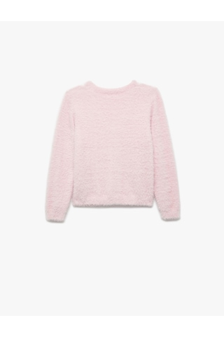 Koton V Yaka Düğmeli Uzun Kollu Basic Hırka Pembe 6wkg90040ht Gül