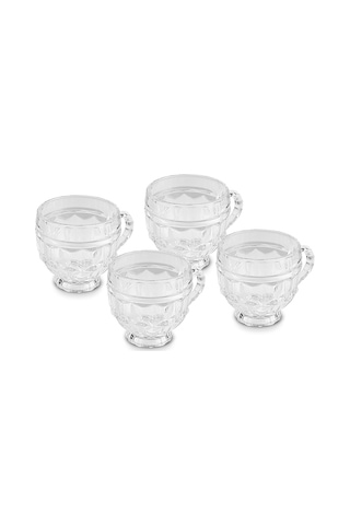 Karaca Sezen 4 Kişilik Cam Çay Fincanı 180 Ml Beyaz