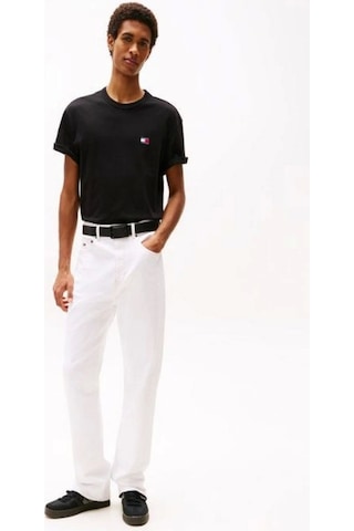 Tommy Hilfiger Tommy Jeans Erkek Siyah Bisiklet Yaka T-shirt Siyah