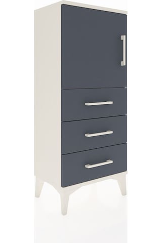 Arges Komodin 2 Raflı 3 Çekmeceli Tek Kapaklı 44x30x106 Aytaşı-antrasit Aytası