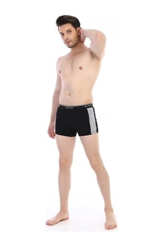 Çift Kaplan 850 Biyeli Likralı Erkek Boxer Siyah