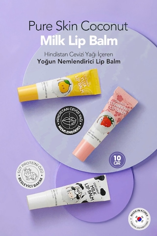 Esfolio Hindistan Cevizi ve Süt Proteini İçeren Onarıcı Dudak Balmı ESFOLIO Coconut Milk Lip Balm