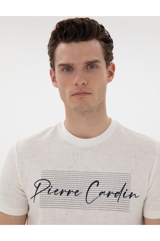 Pierre Cardin Erkek Ekru Tişört 50302567-vr019 Ekru