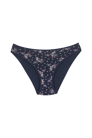 18001-1 Kadın 7'li Flowers Bikini Külot Paketi V6-lacivert Mix Çok Renkli