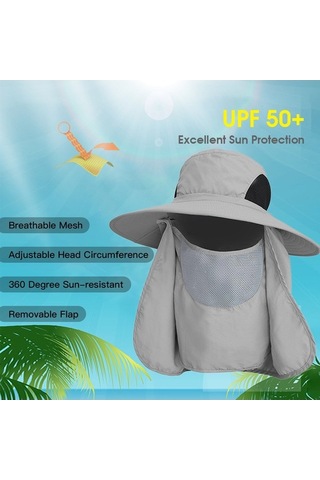Artfulabode Yüz Yürüyüşü Ve Ve Uv Tırmanma Şapkası Şapkası Mekan Koruma Kapağı Kadınlar İle İçin Güneş Gri Flabı Erkekler Dış Dağ Boyun Balıkçılık Bahçecilik Qf Gri