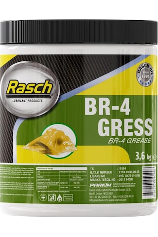 Rasch Br-4 Kalsiyumlu Katı Gres Yağı Sarı 3.6 KG