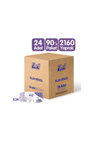 Fibril Care Lavanta Kokulu Islak Mendil 24X90 Lı Paket 2160 Yaprak