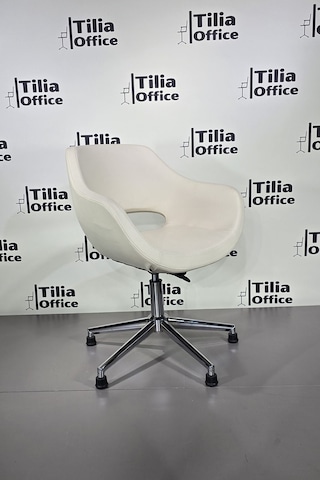 Monaco Çalışma Kesim Koltuğu Konik Sabit Ayak Krem